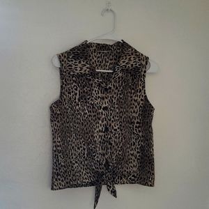 Small Cheetah- Print Tank Top